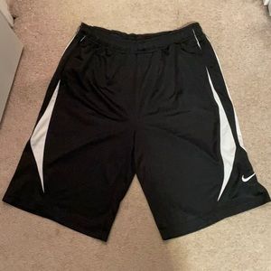 Nike Black & White Basketball Shorts W/Pockets